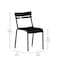 Flash Furniture All-Weather Armless Dining Chair, Black, Steel, 22-1/2 in L x 22-1/4 in W x 32-3/4 in H XU-CH-10318-BK-GG - alternate 8